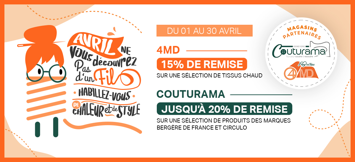 Promo couturama et 4MD Hem, promo magasin a Hem